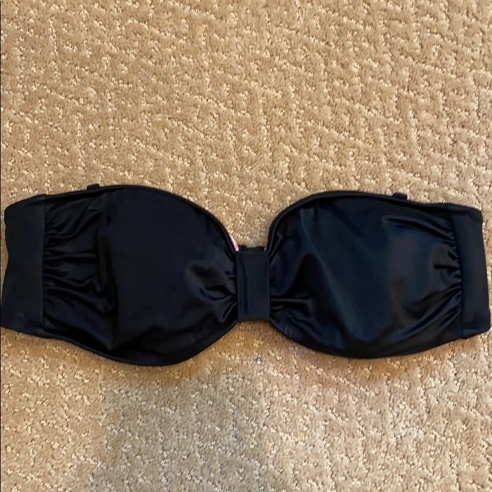 Black Strapless Bikini Top